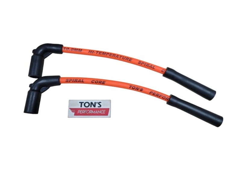Ton's Performance Orange 10mm Thick Spark Plug Wire Compatible with Harley-Davidson Forty Eight Iron 883 Seventy Two Sportster 883 1200 with Coil Relocation 2007+, 07XLRELO-OR-10MM - Image 1
